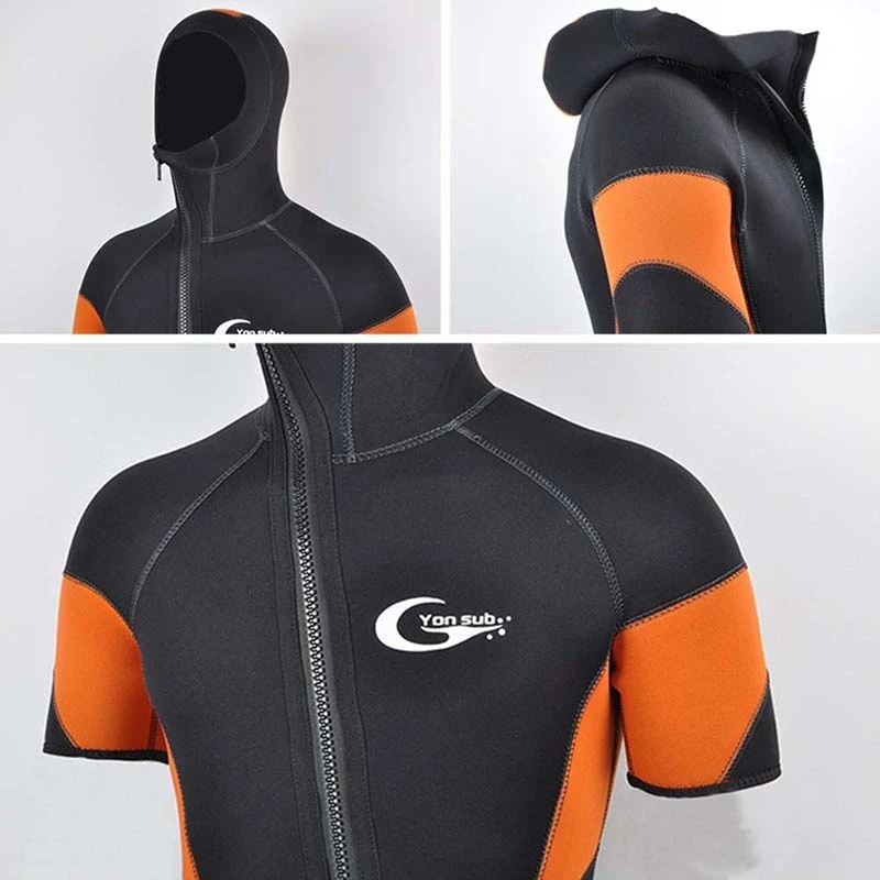 Профессиональный 5 мм неопреновый Мужской гидрокостюм с молнией спереди для