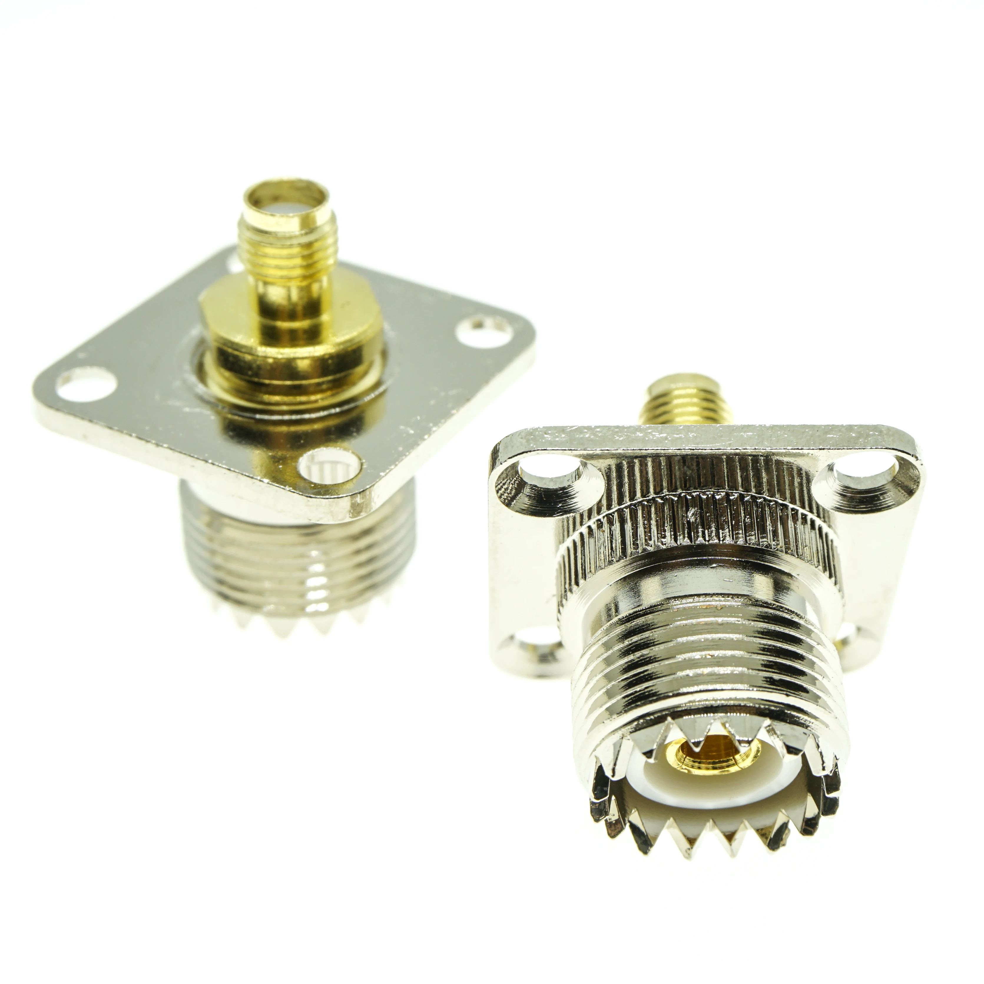 Разъем UHF PL259 SO239 на SMA гнездо Coax штекер 4 отверстия фланцевая панель крепление