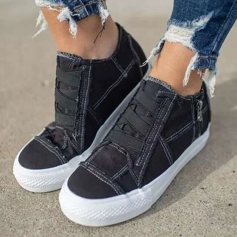 Новинка Модные женские кроссовки Повседневная обувь Женская летняя парусиновая