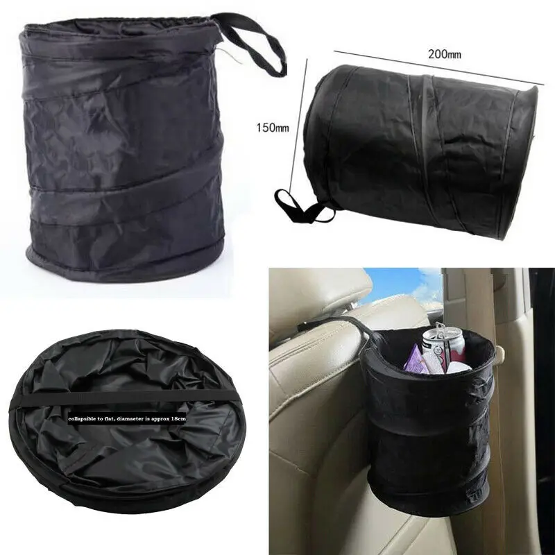 2019 Новейшая модная Складная Автомобильная корзина водостойкая черная мусорная