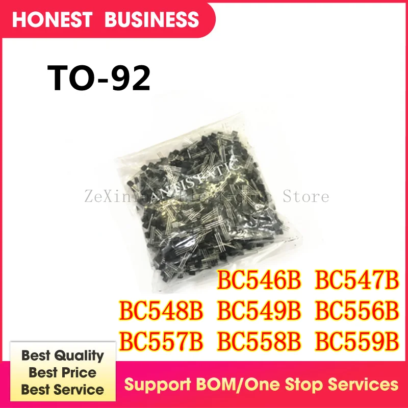 Новый 500 шт./лот BC546B BC547B BC548B BC549B BC556B BC556 BC557B BC557 BC558B BC558 BC559B TO92 TO 92 THT транзисторный