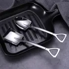 Ложка для кофе, из нержавеющей стали, железная лопатка, железная ложка для конфет и чая для десерта, мороженого, многофункциональная посуда, кухонный инструмент