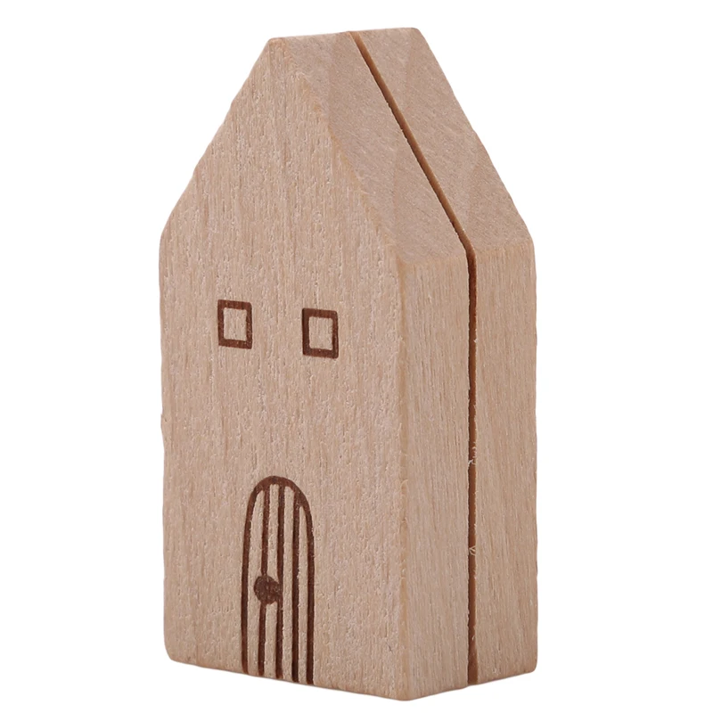 Держатель для заметок деревянный дом кошка дизайн папка информация Фото Клип