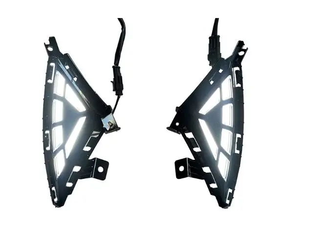 1Pair LED DRL For Hyundai Elantra 2020 2021 fog lamp Daytime Running Lights with Yellow Turn signal light Fog | Автомобили и