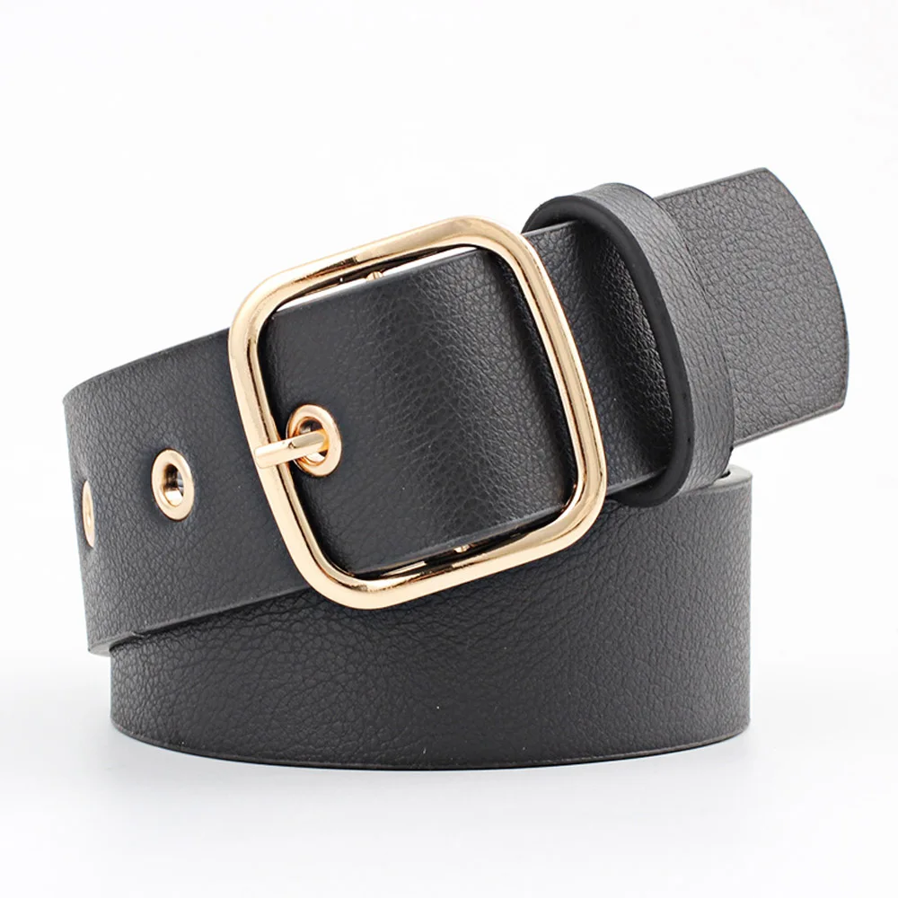

Women Classic Golden Pin Buckle Belt Lady Waistband Simple Student Jeans Belts BLTYN0381