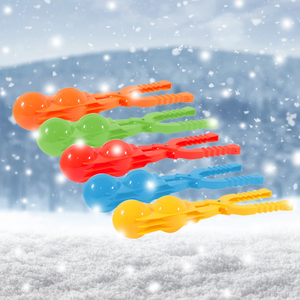 

Snowball Maker Clip Study Toy Gifts Funny Winter for Kids Outdoor Snowfight Ball Toys Train And Football Shape Snowball Clip