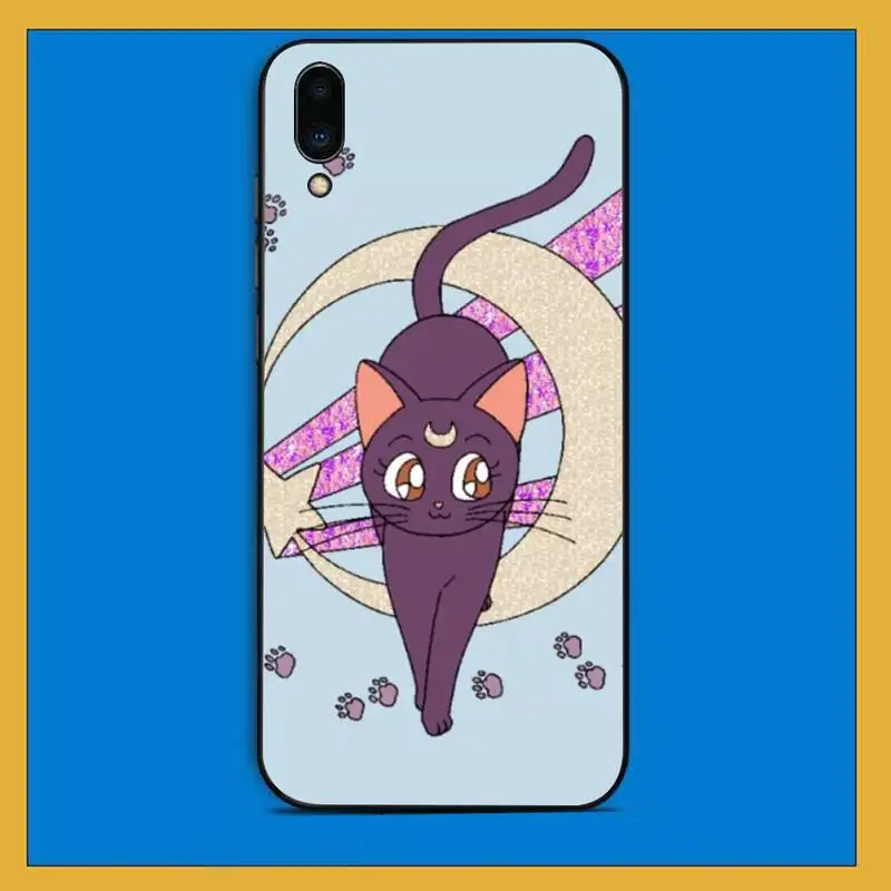 

Anime Japan Sailor Moon Cat Phone Case for Huawei Y 6 9 7 5 8s prime 2019 2018 enjoy 7 plus