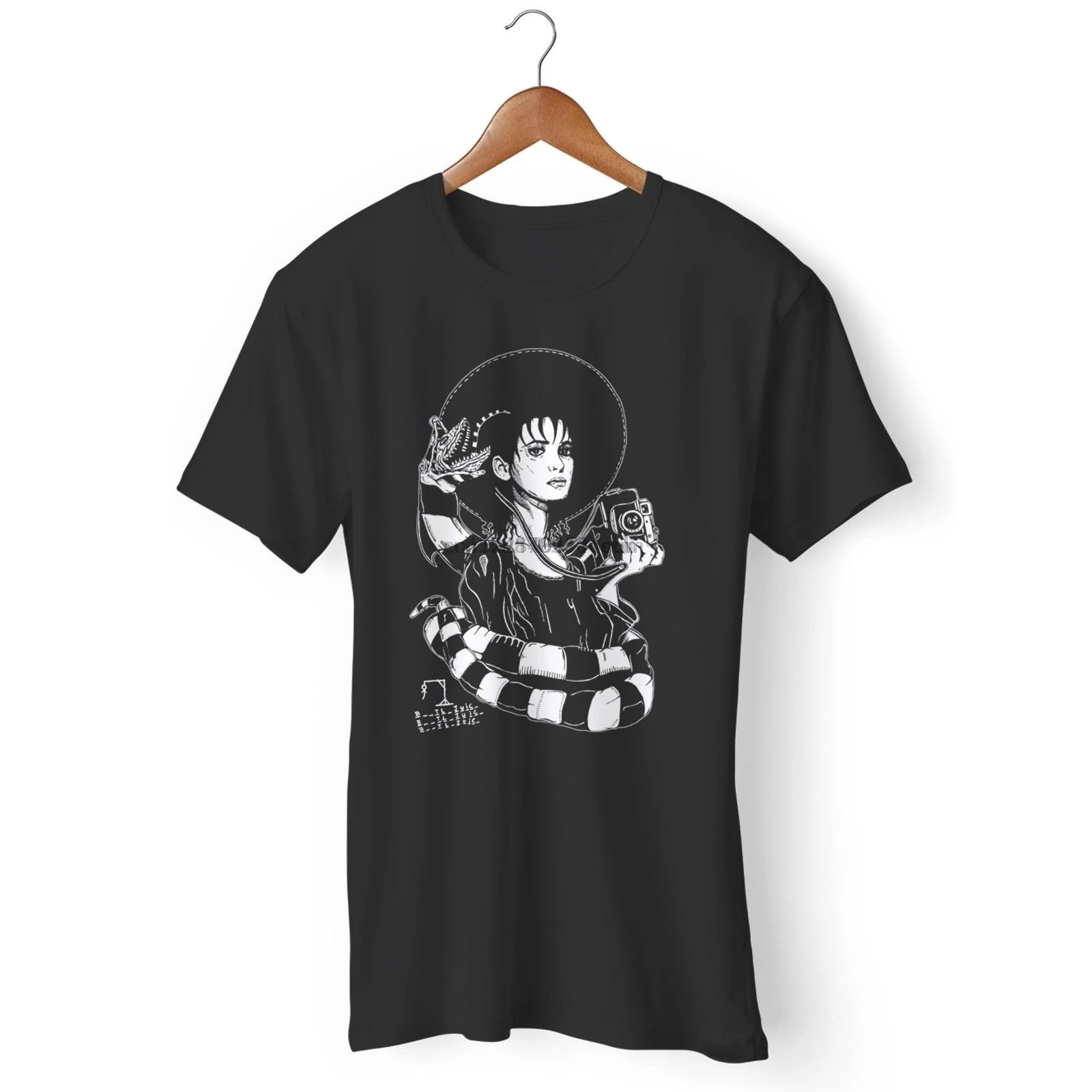 Lydia Deetz Goth оккультный Beetlejuice панк готический Stran Мужская и женская футболка |