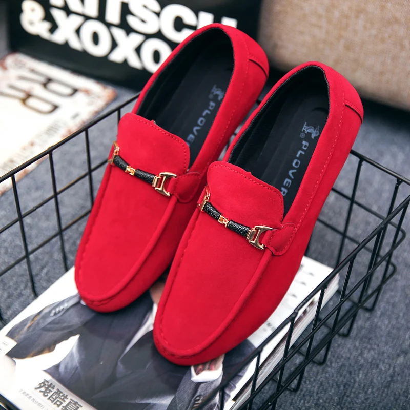 Туфли мужские без шнуровки на плоской подошве повседневные