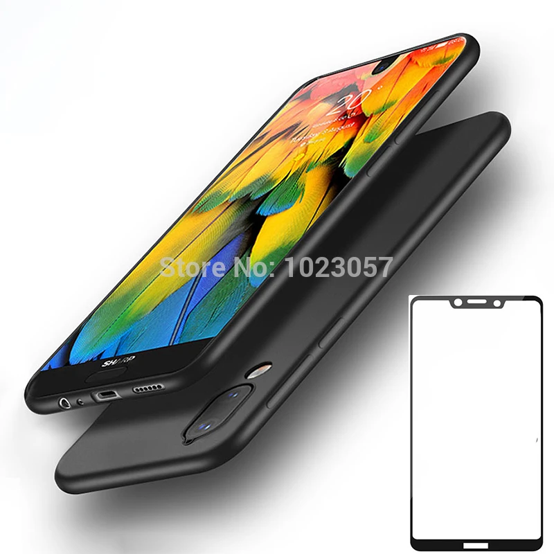 Глобальная версия SHARP S3SHARP AQUOS S3 чехол Чехол черный мягкий с черным закаленным