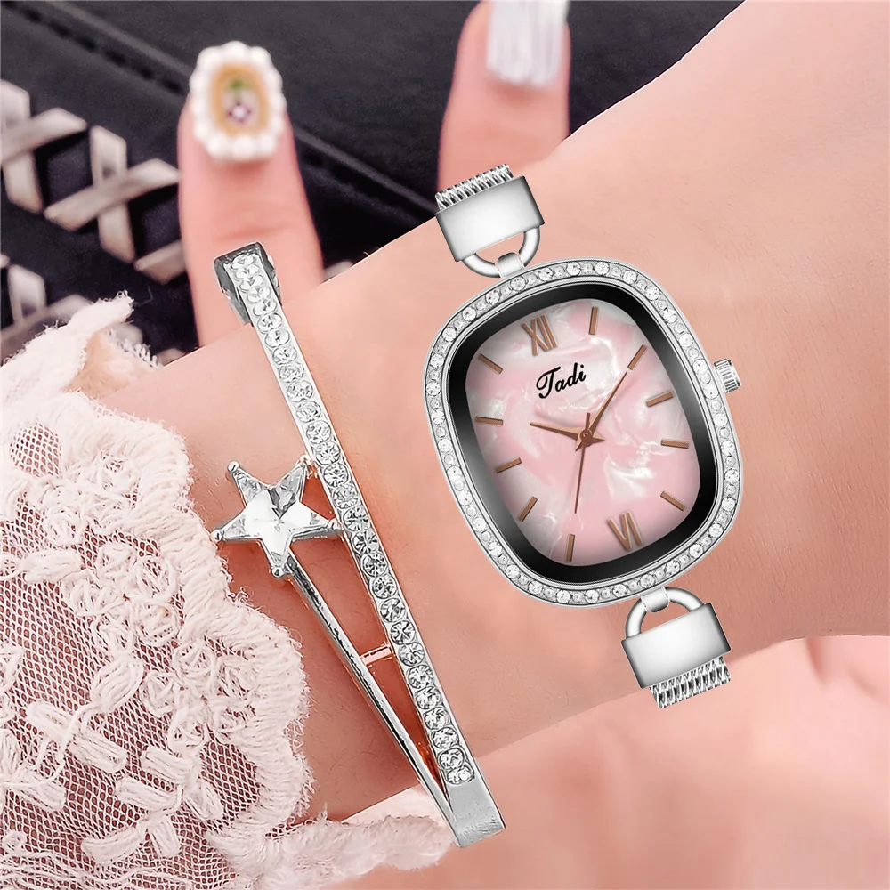 Часы женские кварцевые с жемчужным циферблатом роскошные модные супер тонкие