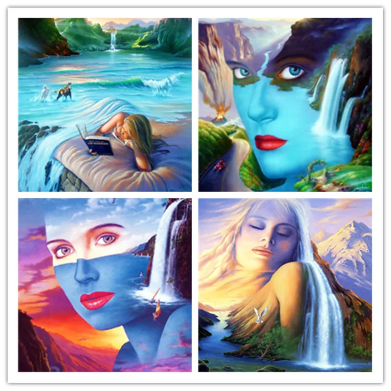 DIY Алмазная картина девушка декоративный бриллиантовый вышивка полное сверление