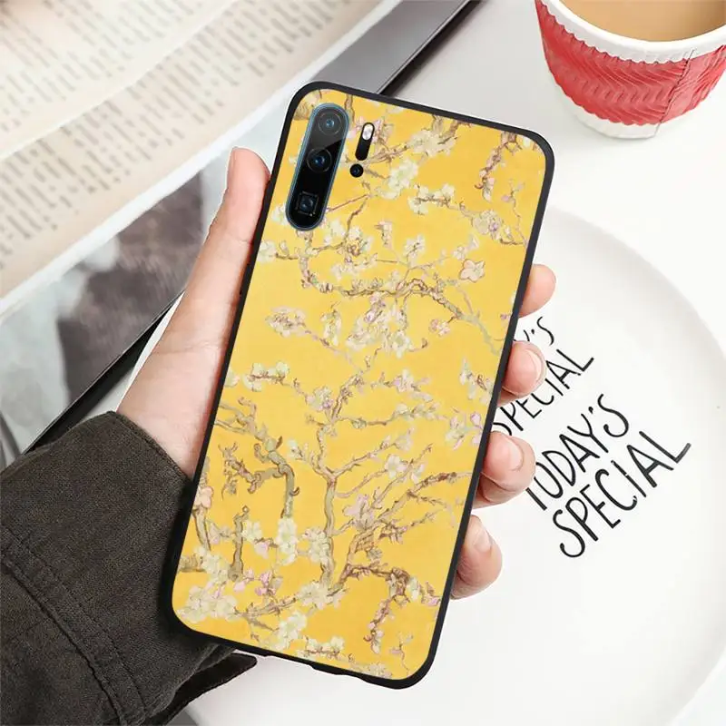 

Van Gogh Daisy sunflower Art Design Phone Case For Huawei P40 P20 P30 lite Pro P Smart 2019 Mate 40 20 10 Lite Pro Nova 5t