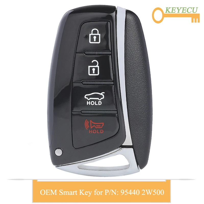 Смарт пульт дистанционного управления KEYECU OEM для Hyundai Santa Fe 2013 2014 2015 2016 2017 2018 Fob 4