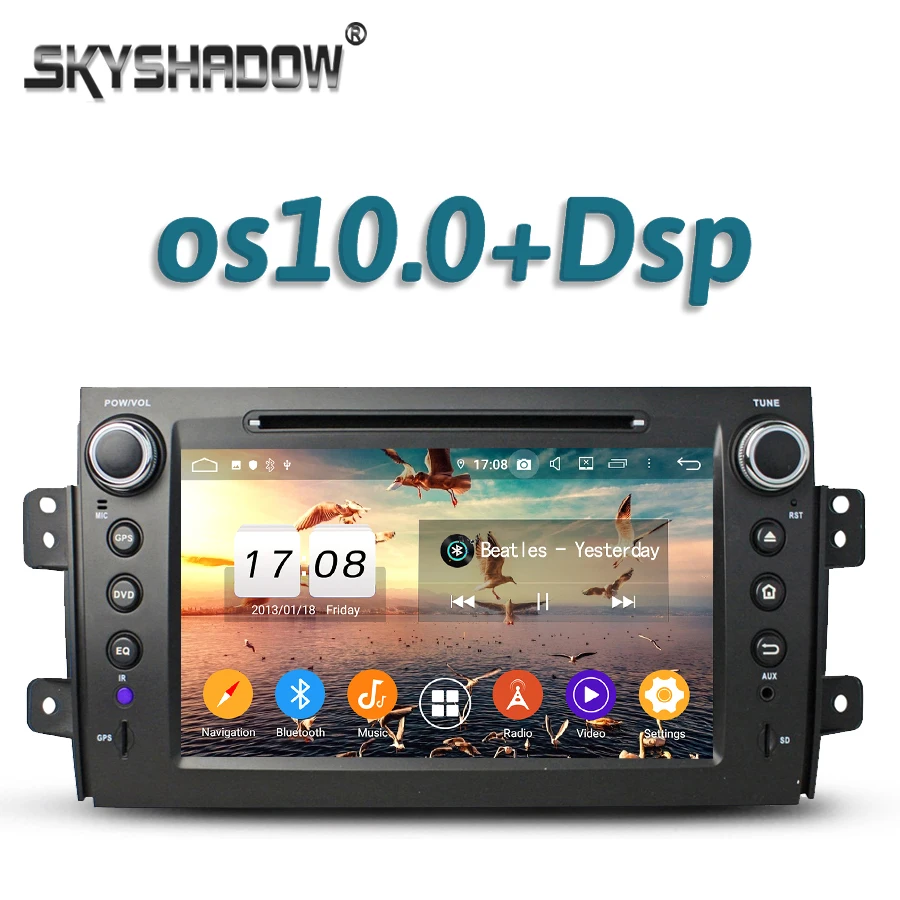 720P Автомобильный DVD плеер DSP TDA7851 IPS Android 10 Octa Core 4 Гб + 32 ГБ GPS RDS радио wifi 4G Bluetooth 5 0 для