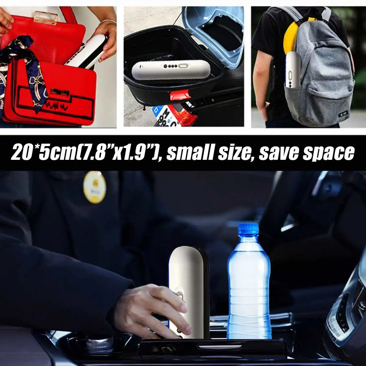 

Smart Air Pump 120 PSI Air Inflator Rechargeable Air Compressor with LCD Display Accurate Portable Pumping for Car Bike ball