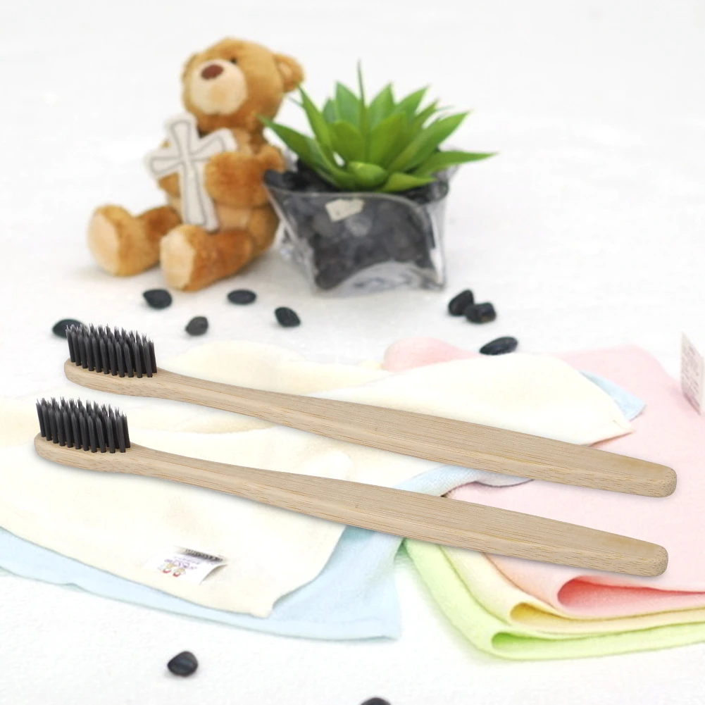 10 видов цветов портативная мягкая Экологически чистая деревянная зубная щетка с