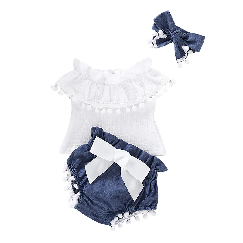 

Summer Kids Girls Baby Soft Outfits Clothes Clothing Tops + Pants Suits Sets UK