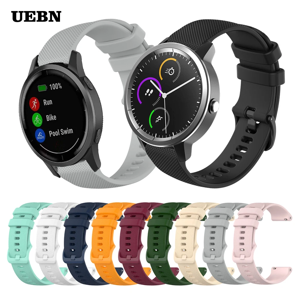 

UEBN Sport Silicone strap for For Garmin Venu Sq Bracelet for Garmin vivoactive 3 vivoactive 4 & Active Watchbands Correa