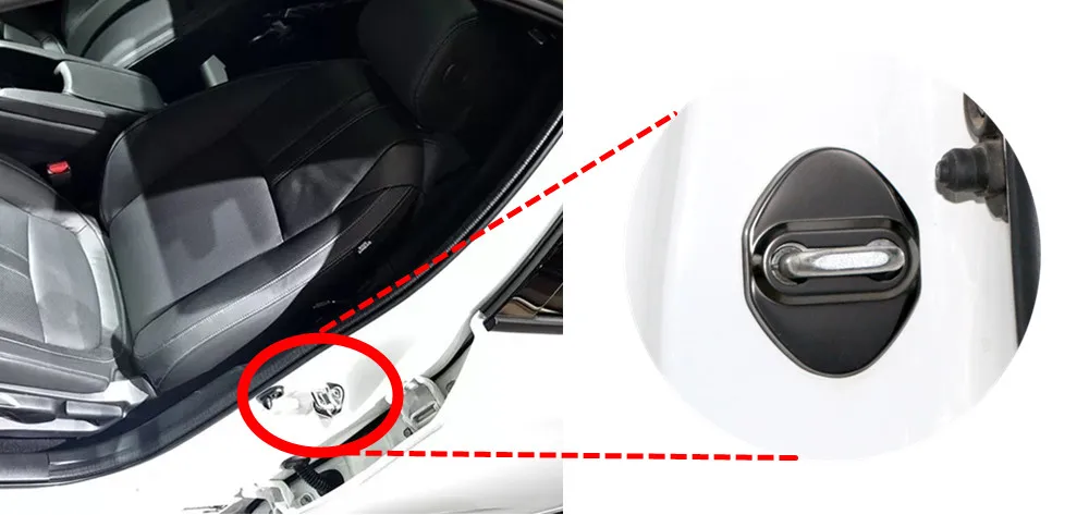 FLYJ 4 шт. Автомобильный Дверной замок автомобильная наклейка защелка стоп