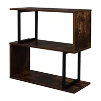 Four Styles Industrial Easy-Assembly Metal Frame Bookcase Storage Shelf for Living Room  Narrow  Bedroom  Office