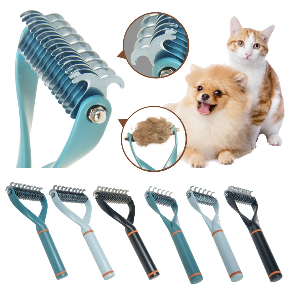 

Pet Grooming Tool Hair Removal Dog Combs Cats Fur Trimming Dematting Deshedding Brush Blade Tools For Matted Long Hair Curly