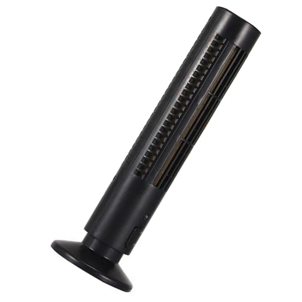 

No leaf desktop small tower fan black