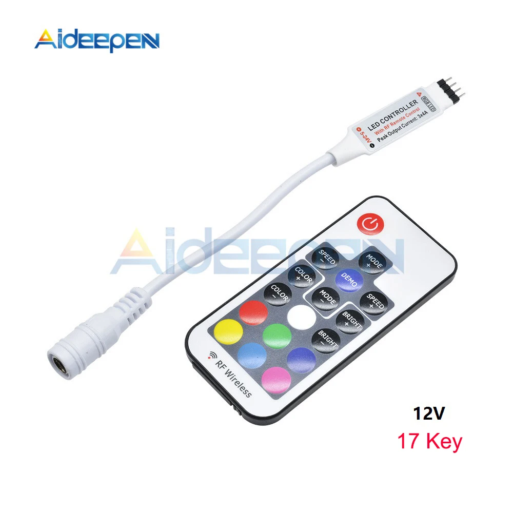 5 в 12 В светодиодный RGB ИК RF пульт дистанционного управления диммер 5 в 12 В USB светодиодный SDM3528 ленточный светильник 3 ключа 17 ключ 24 ключа светодиодный RGB беспроводной контроллер