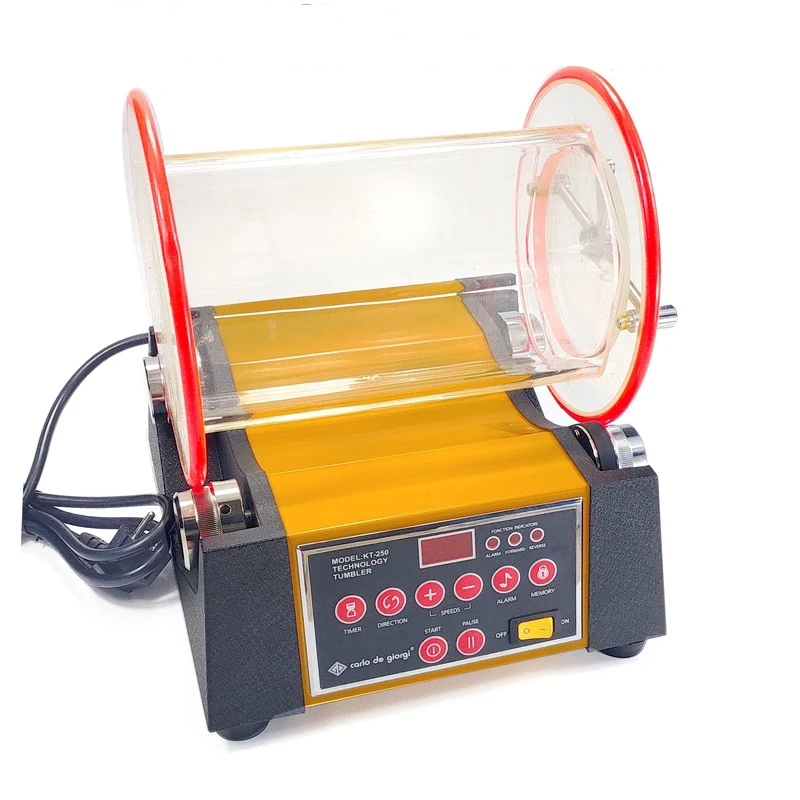 

Digital Display Roll Barrel Polisher Jewelry Diamond Lapidary Polishing Machine Jewelry Rotary Tumbler Variable Speed Time 220V