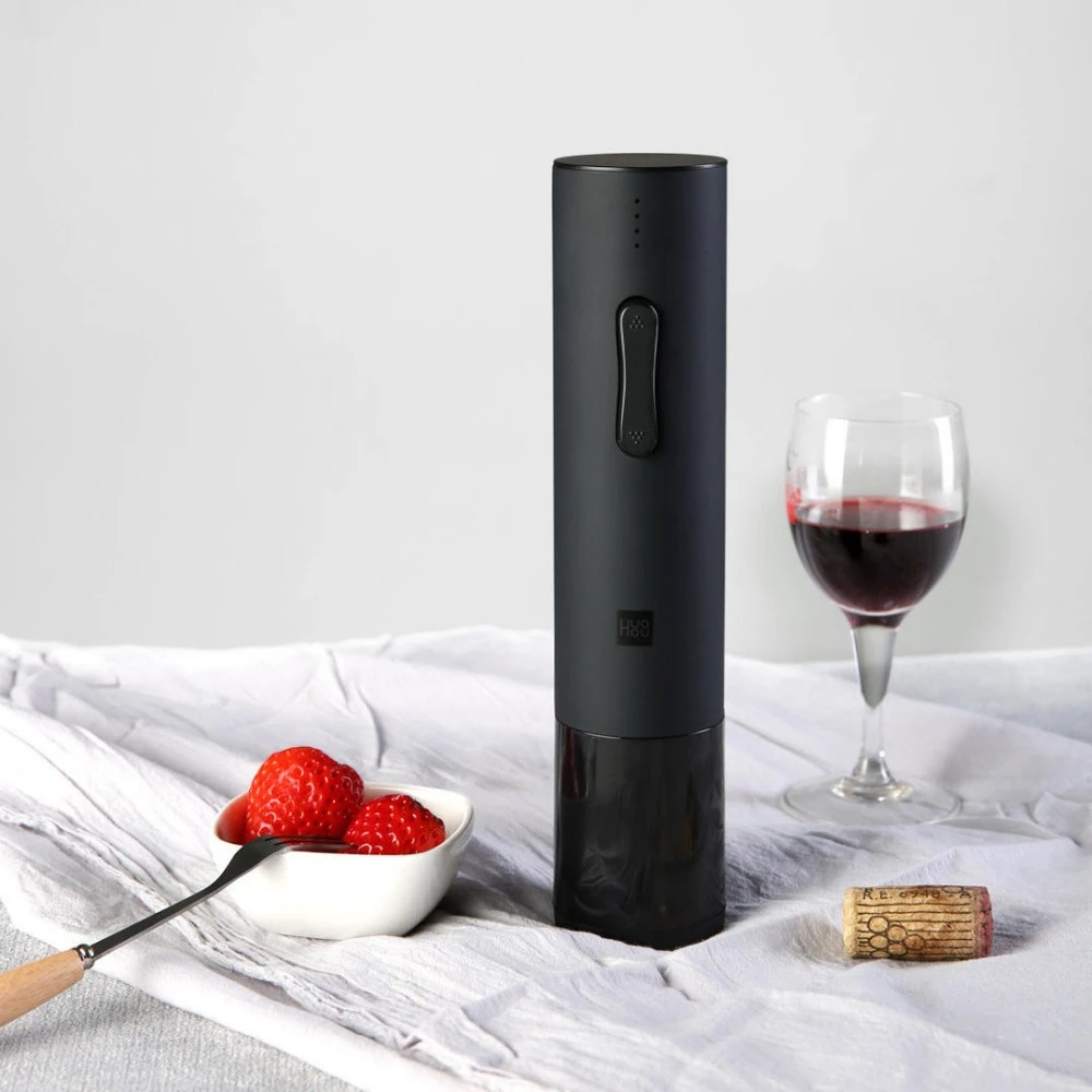 

New Original Huohou Automatic Wine Bottle Kit Electric Corkscrew With Foil Cutter
