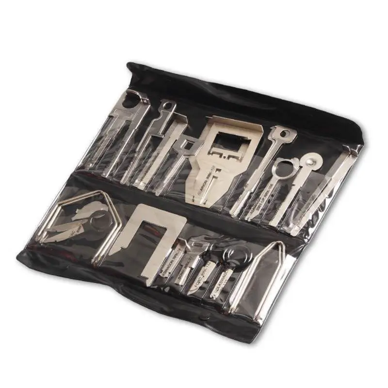 

38Pcs/Set Vehicle Car Stereo Radio Release Removal Tools Key Kit with Bag Kenwood Tool Fit for Benz Ford Audi