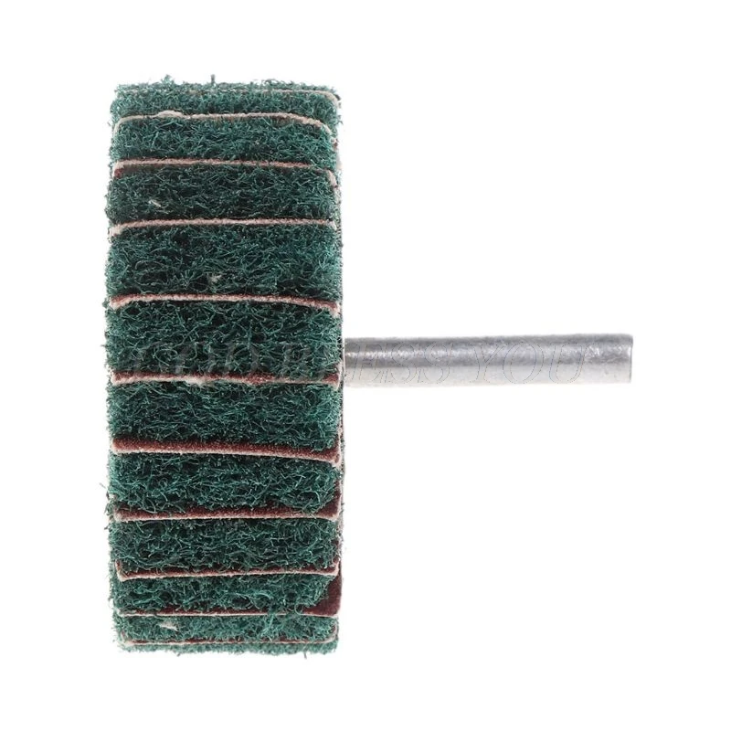 

1Pc 120Grit Scouring Cloth Impeller Grinding Sandpaper Flap Wheel Head 6mm Shank Mandrel for Rotary Polish Tool Drop Shipping
