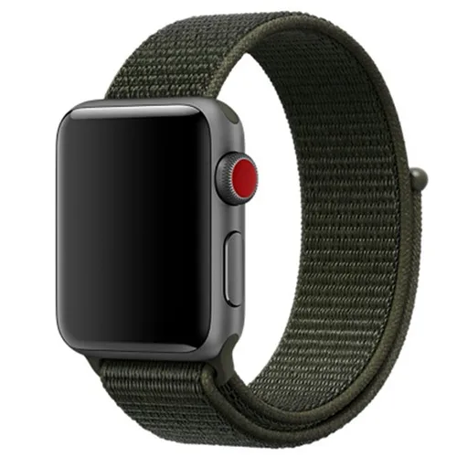 cargo khaki Нейлоновый ремешок для Apple Watch band 42 мм 38 мм iWatch 4 band 44 мм 40 мм Браслет спортивная петля ремешок для часов correa ремень дышащий - Цвет ремешка: cargo khaki