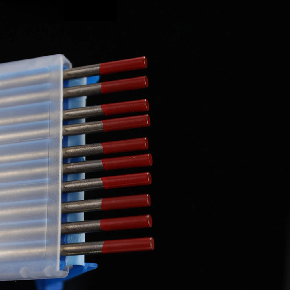 

10pcs Welding Tools Tig Consumables Kit Ground Finish Red Head Rods Thoriated Tungsten Electrode Conductive