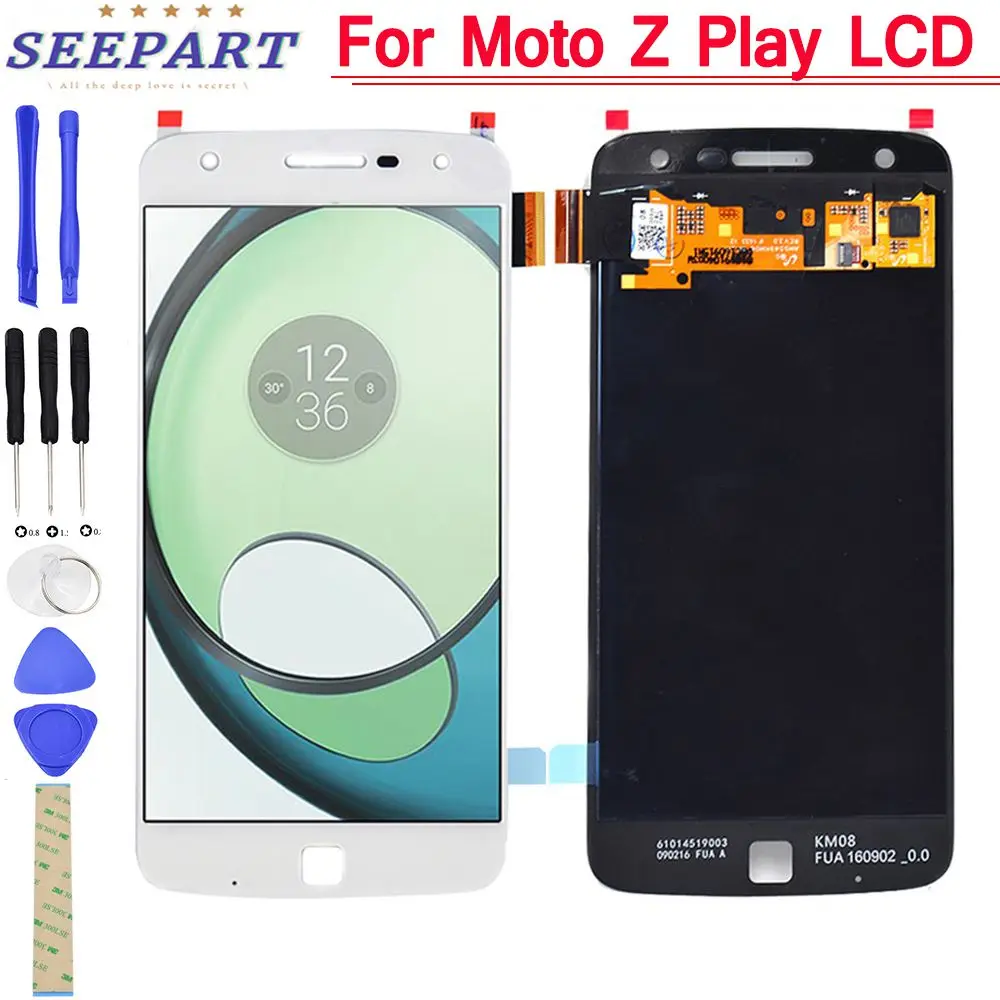 

ЖК-дисплей для Motorola Moto Z Play с сенсорным экраном и дигитайзером, сменная панель Z2 для 5,5 "Moto XT1635, ЖК-дисплей