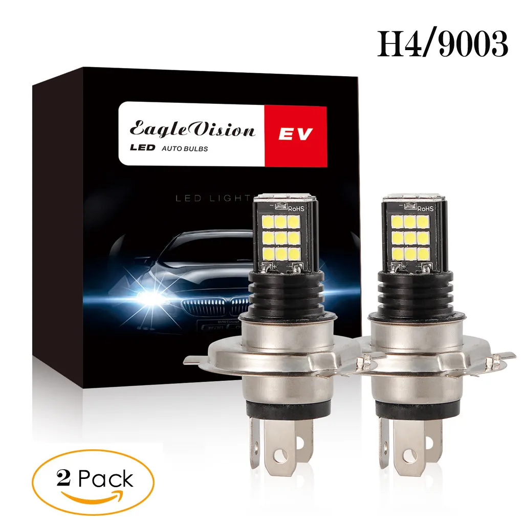 2 шт. светодиодный туман светильник H4 9003 3030 24 SMD RGB автомобилей головной