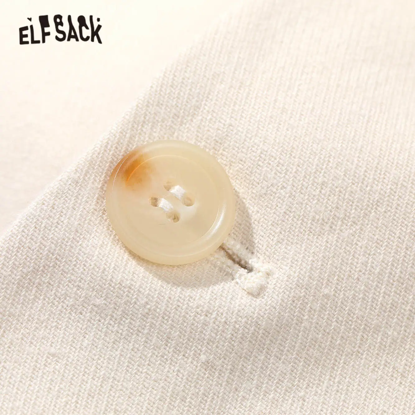 Женский блейзер ELFSACK бежевый однобортный Блейзер в Корейском стиле осенняя