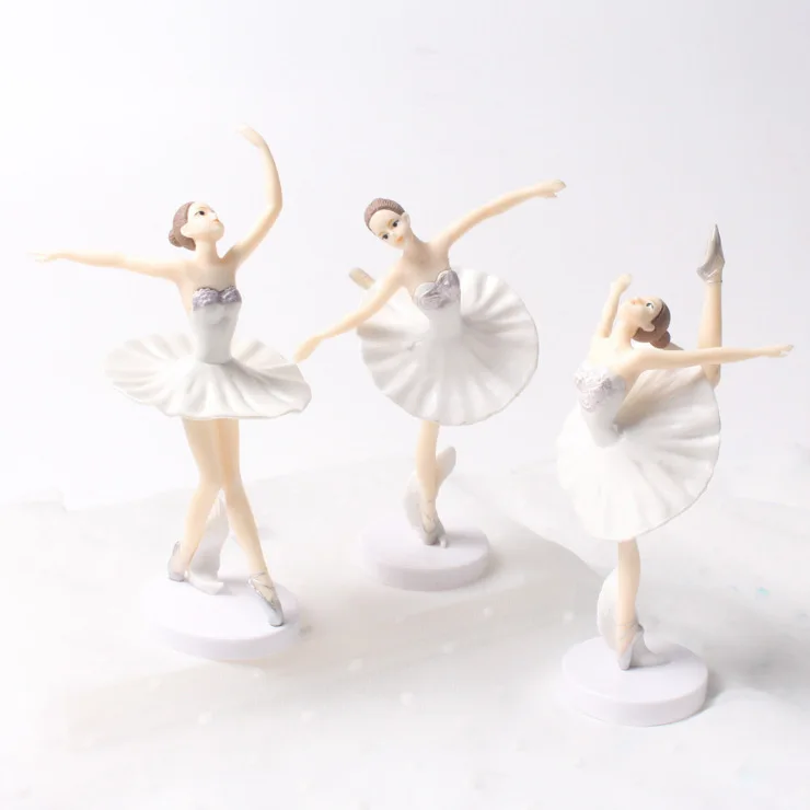 3 PCS WHITE 6 шт./партия Сказочный Сад миниатюры DIY орнамент украшение для ремесла украшения дома мультфильм подарки стол автомобиль торт Декор - Цвет: 3 PCS WHITE
