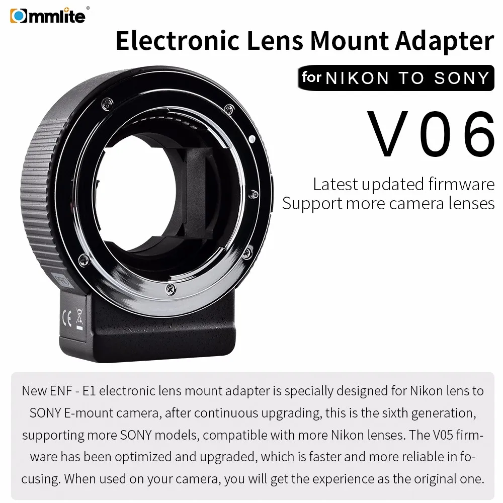 Buy 42 539 00 Comlite Cm Enf E1 Pro電子afレンズマウントアダプター Nikon Fレンズからsonyeマウント カメラ用 Sony A9 A6300 A7r2 A7ii