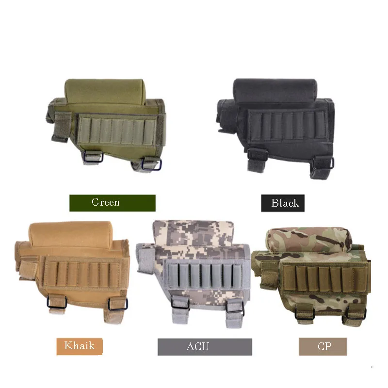 

Tactical Cheek Hunting Zipper Rifle Buttstock Pack Bag Pad Rest Shell Mag Ammo Pouch Pocket Magazine Bandolier Muti-functional