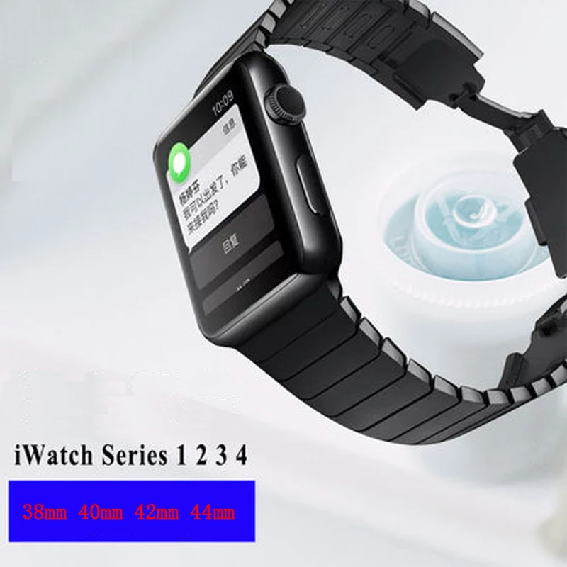 Ремешок из нержавеющей стали для Apple Watch band 4 5 44 мм 40 мм стальной ремешок iwatch 4 3 ремешок 42 мм 38 мм 36L металлический браслет для часов