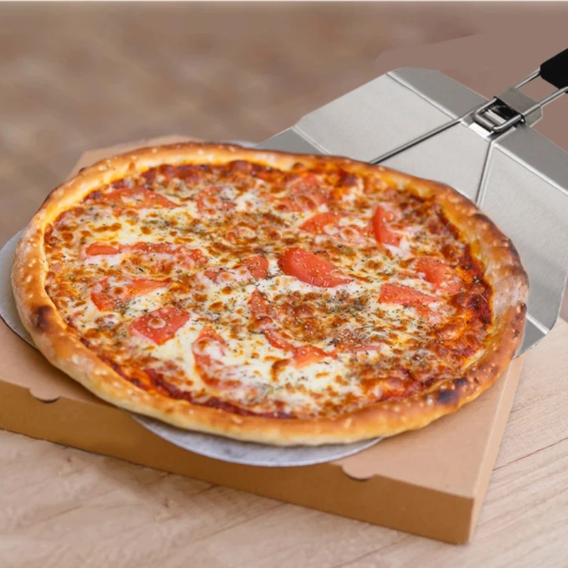 

Newly Pizza Shovel Stainless Steel Pizza Peel Removable with Handle Bakers Paddle Shovel