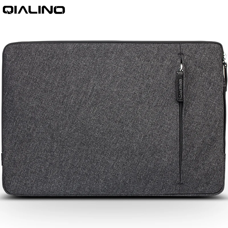 qialino waterproof polyester sleeve pouch bags 14 inch for macbook air 13 pro 15 laptop bag for xiaomi asus lenovo notebook case free global shipping