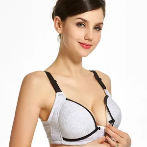 Бюстгальтеры для кормящих матерей Нижнее Белье для беременных женщин хлопковые бюстгальтеры с принтом и передней застежкой для кормящих грудью бюстгальтеры с чашкой B бюстгальтер для кормящих грудью