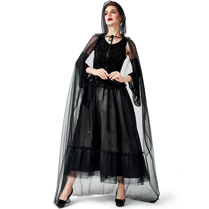 

Halloween Carnival Party Costume Mysterious Witch Cloak Vampire Dark Witch Character Costume Anime Cosplay Cosplay Costumes
