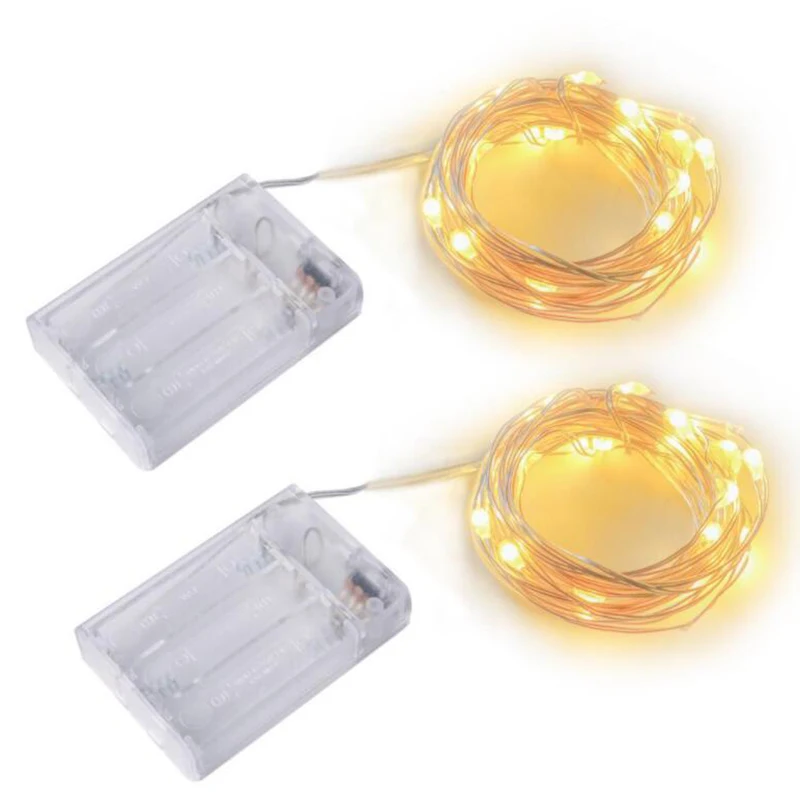 

16 Sets of 3 Meters 30 Lights Constant Light Copper Wire Lights LED Copper Wire String Lights Christmas Flashing Lights