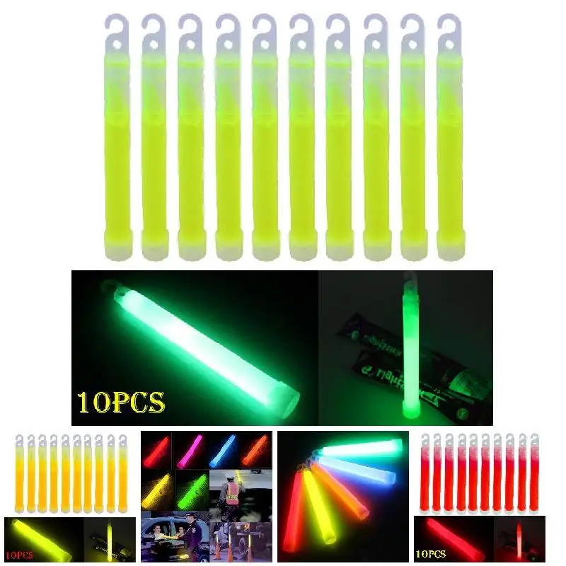 10pcs /lot 6inch multicolor Glow Stick Chemical light stick Camping Emergency decoration Party clubs supplies Fluoresce - купить по
