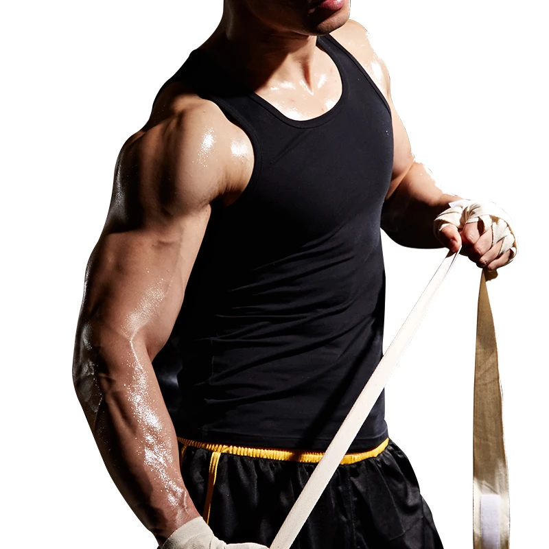 Мужская рубашка без рукавов тренировочная майка для фитнеса одежда кроп топ бега