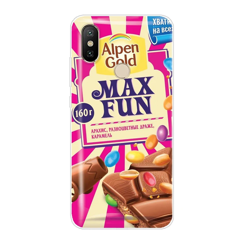 6154 Шоколадный чехол для телефона с руссой для Xiaomi mi 8 A2 Lite A1 9 Pocophone F1, красный чехол для mi 5 Plus 6 Pro 6A 7 Note 5 6 7 Pro, мягкий чехол из ТПУ - Цвет: 6154