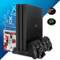 Regular PS4  PS4 Pro  PS4 Slim Cooling Fan Charging Dock Station Controller Charger Stand With Game Card Slots Holder